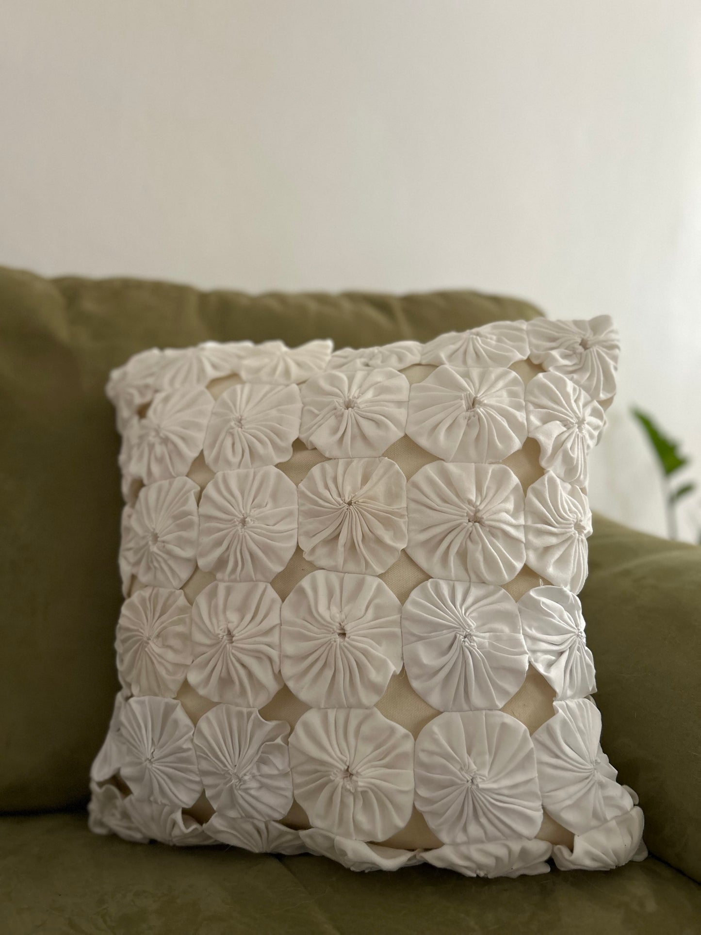 Forro de cojín blanco por ambos lados